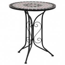 Mozaikowy stolik bistro, szary, 60 cm, ceramiczny