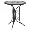 Mozaikowy stolik bistro, szary, 60 cm, ceramiczny
