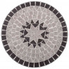 Mozaikowy stolik bistro, szary, 60 cm, ceramiczny