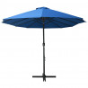 Parasol ogrodowy na słupku aluminiowym, 460 x 270 cm, niebieski