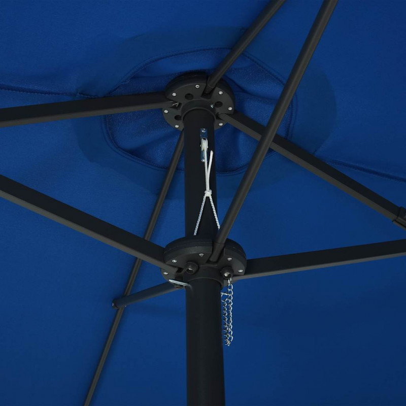 Parasol ogrodowy na słupku aluminiowym, 460 x 270 cm, niebieski