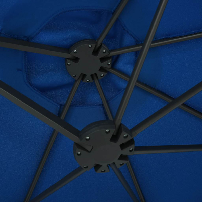 Parasol ogrodowy na słupku aluminiowym, 460 x 270 cm, niebieski