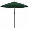 Parasol ogrodowy na słupku aluminiowym, 270 cm, zielony
