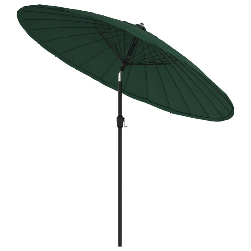 Parasol ogrodowy na słupku aluminiowym, 270 cm, zielony
