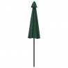Parasol ogrodowy na słupku aluminiowym, 270 cm, zielony