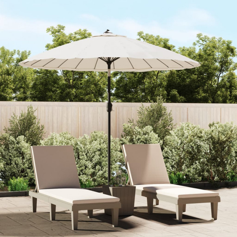Parasol ogrodowy na słupku aluminiowym, 270 cm, piaskowy