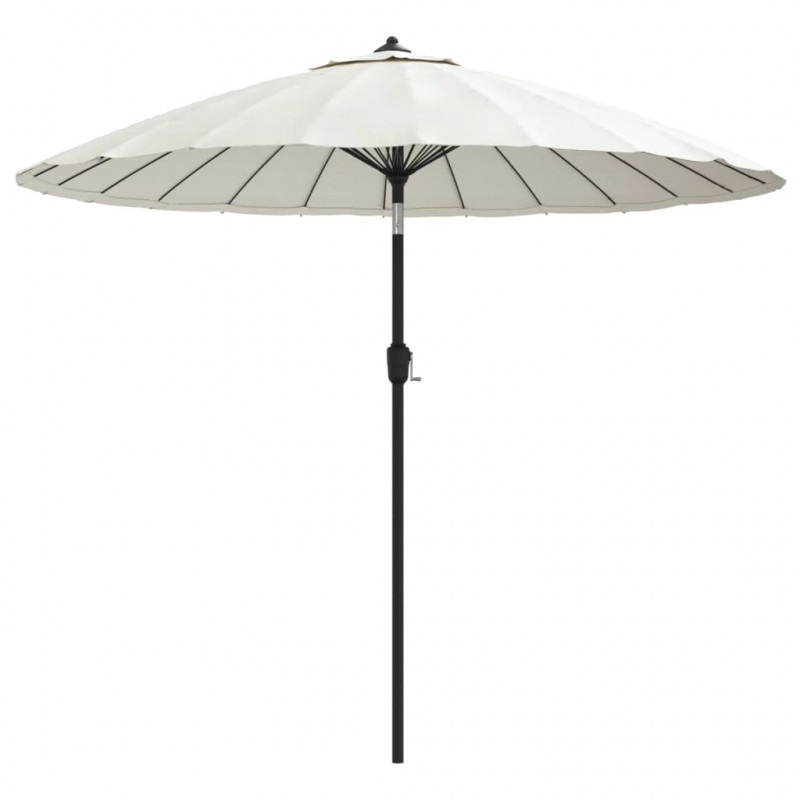 Parasol ogrodowy na słupku aluminiowym, 270 cm, piaskowy