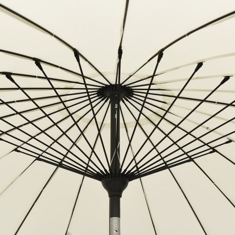 Parasol ogrodowy na słupku aluminiowym, 270 cm, piaskowy