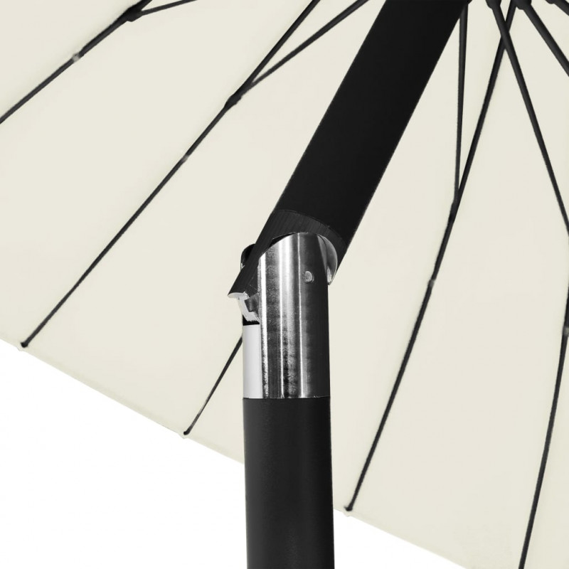 Parasol ogrodowy na słupku aluminiowym, 270 cm, piaskowy
