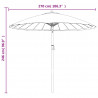 Parasol ogrodowy na słupku aluminiowym, 270 cm, piaskowy