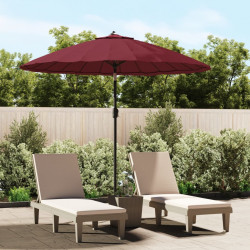 Parasol ogrodowy na słupku aluminiowym, 270 cm, bordowy