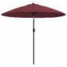 Parasol ogrodowy na słupku aluminiowym, 270 cm, bordowy