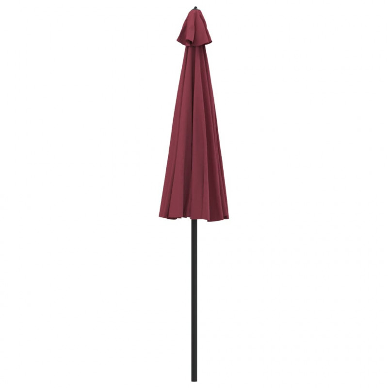 Parasol ogrodowy na słupku aluminiowym, 270 cm, bordowy
