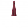 Parasol ogrodowy na słupku aluminiowym, 270 cm, bordowy