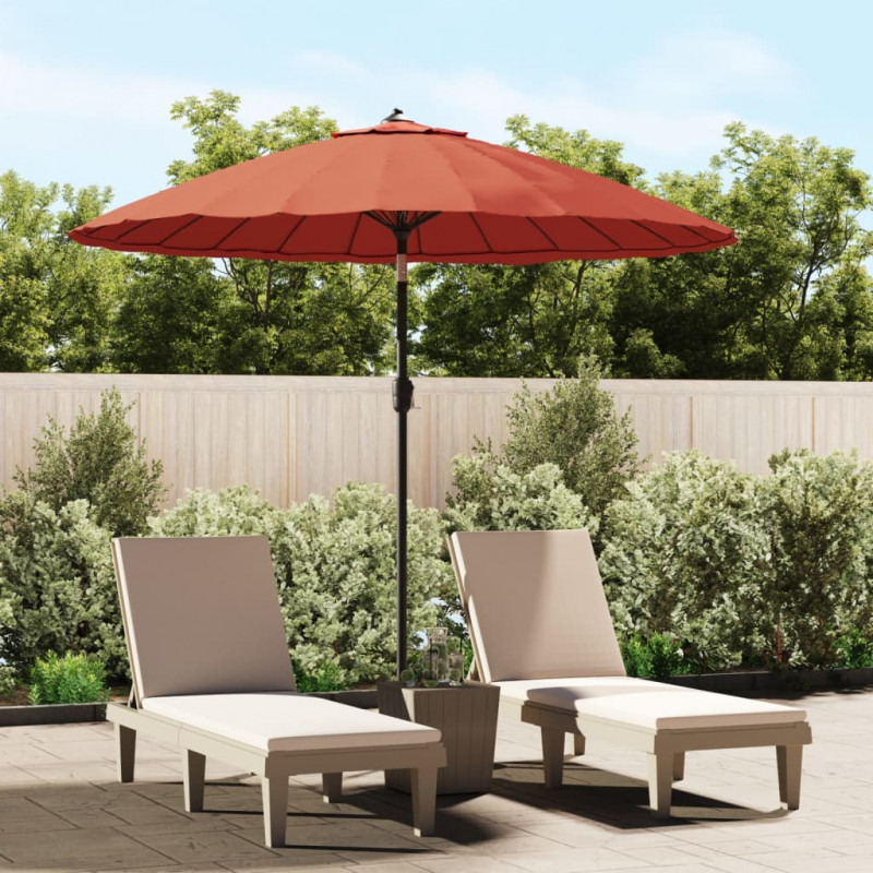 Parasol ogrodowy na słupku aluminiowym, 270 cm, terakota