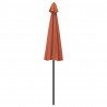 Parasol ogrodowy na słupku aluminiowym, 270 cm, terakota