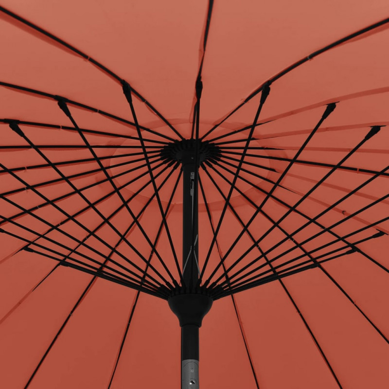 Parasol ogrodowy na słupku aluminiowym, 270 cm, terakota