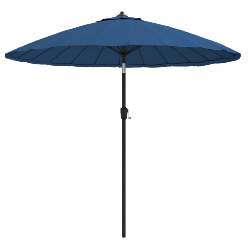 Parasol ogrodowy na słupku aluminiowym, 270 cm, lazurowy