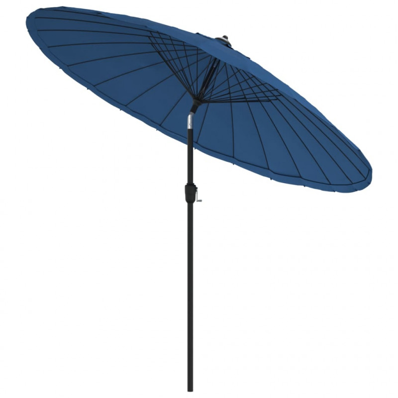 Parasol ogrodowy na słupku aluminiowym, 270 cm, lazurowy