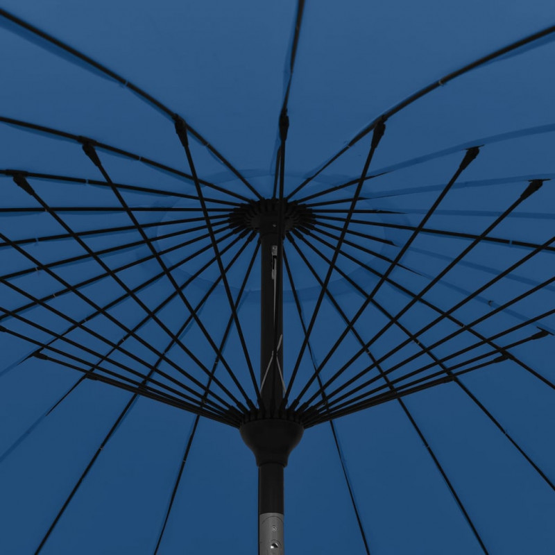 Parasol ogrodowy na słupku aluminiowym, 270 cm, lazurowy