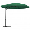 Parasol ogrodowy na stalowym słupku, 300 cm, zielony