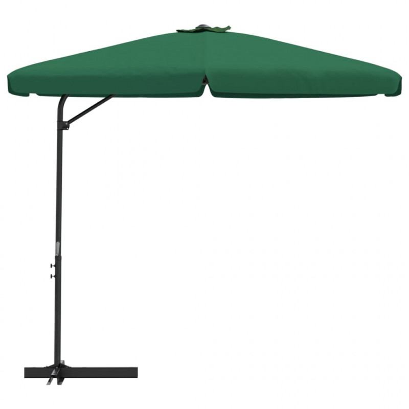 Parasol ogrodowy na stalowym słupku, 300 cm, zielony