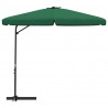 Parasol ogrodowy na stalowym słupku, 300 cm, zielony