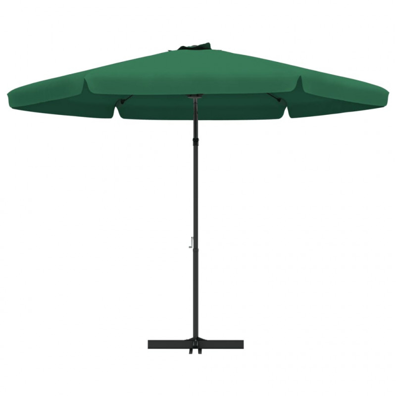 Parasol ogrodowy na stalowym słupku, 300 cm, zielony