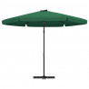 Parasol ogrodowy na stalowym słupku, 300 cm, zielony