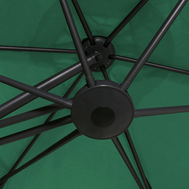 Parasol ogrodowy na stalowym słupku, 300 cm, zielony