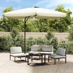 Parasol ogrodowy na stalowym słupku, 300 cm, piaskowy