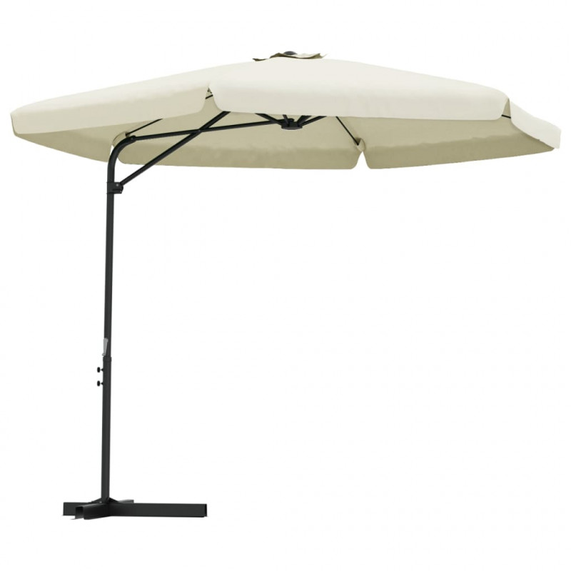 Parasol ogrodowy na stalowym słupku, 300 cm, piaskowy