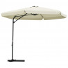 Parasol ogrodowy na stalowym słupku, 300 cm, piaskowy