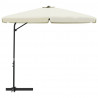 Parasol ogrodowy na stalowym słupku, 300 cm, piaskowy