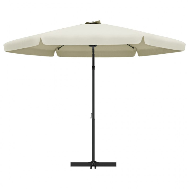 Parasol ogrodowy na stalowym słupku, 300 cm, piaskowy