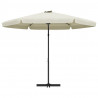Parasol ogrodowy na stalowym słupku, 300 cm, piaskowy