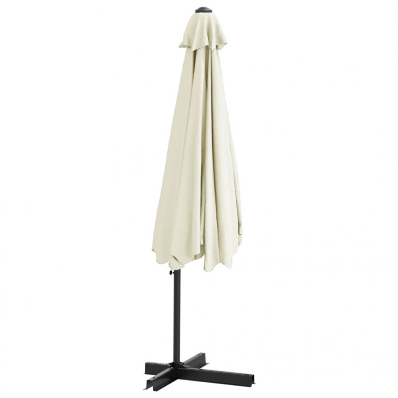 Parasol ogrodowy na stalowym słupku, 300 cm, piaskowy