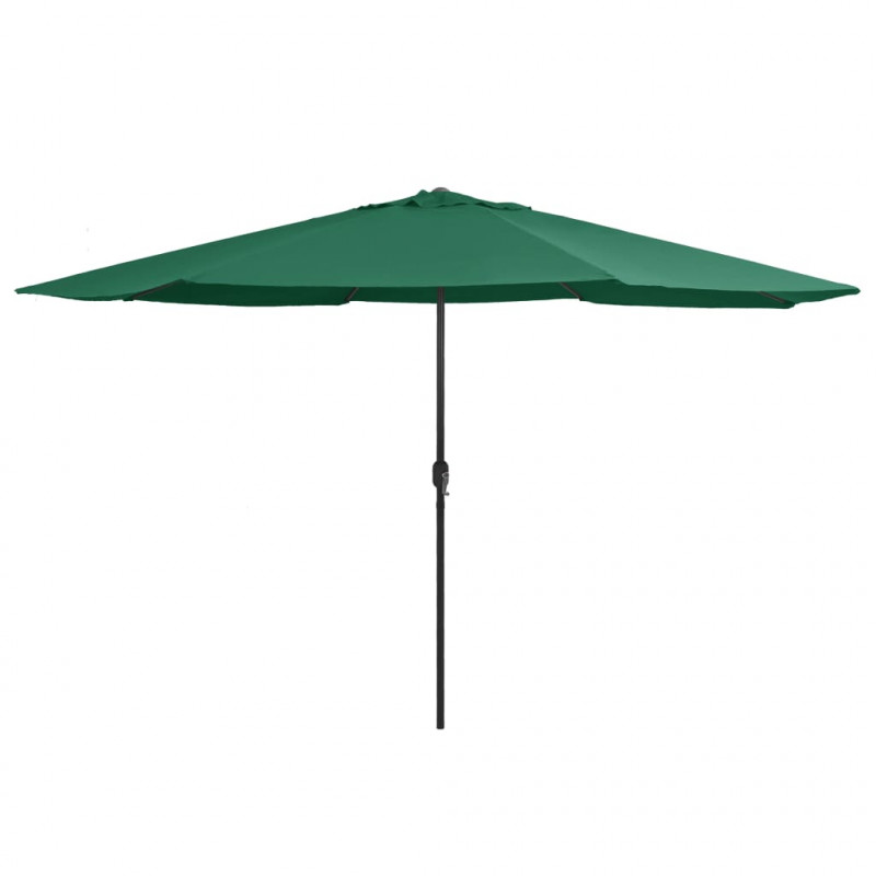 Parasol ogrodowy na metalowym słupku, 390 cm, zielony