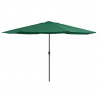 Parasol ogrodowy na metalowym słupku, 390 cm, zielony