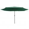 Parasol ogrodowy na metalowym słupku, 390 cm, zielony