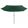 Parasol ogrodowy na metalowym słupku, 390 cm, zielony