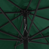 Parasol ogrodowy na metalowym słupku, 390 cm, zielony