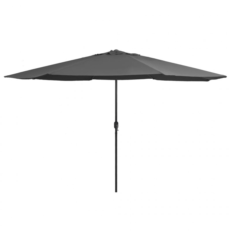 Parasol ogrodowy na metalowym słupku, 390 cm, antracytowy