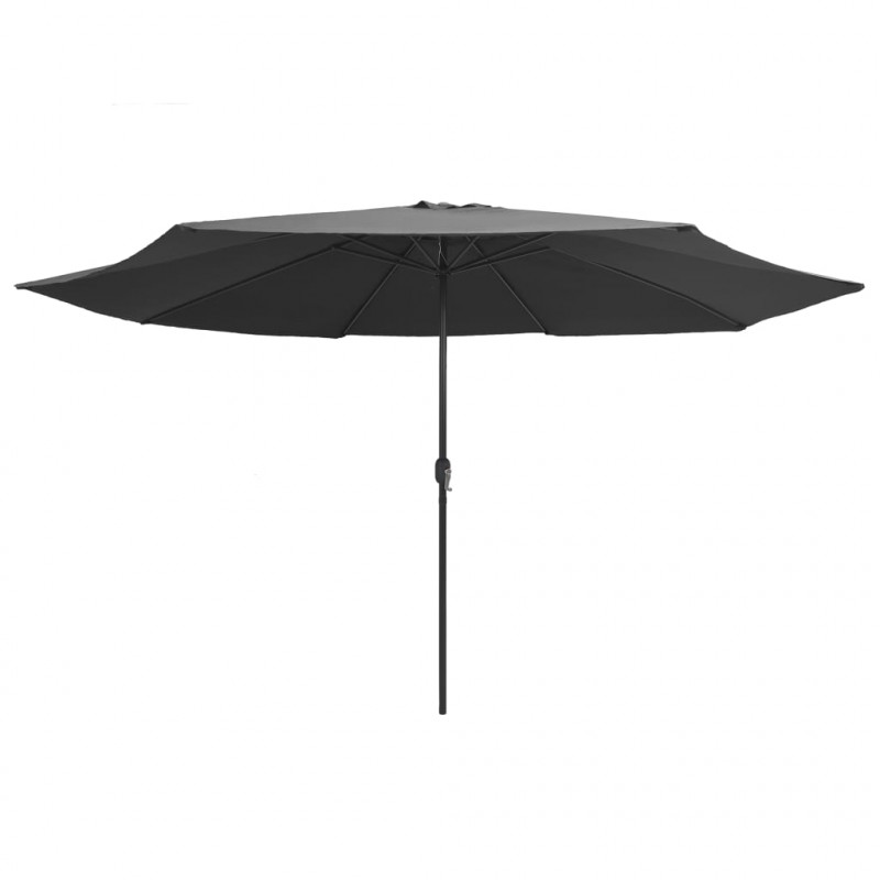 Parasol ogrodowy na metalowym słupku, 390 cm, antracytowy