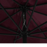 Parasol ogrodowy na metalowym słupku, 390 cm, bordowy