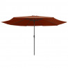 Parasol ogrodowy na metalowym słupku, 390 cm, terakota