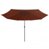Parasol ogrodowy na metalowym słupku, 390 cm, terakota