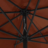 Parasol ogrodowy na metalowym słupku, 390 cm, terakota
