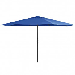 Parasol ogrodowy na metalowym słupku, 390 cm, niebieski