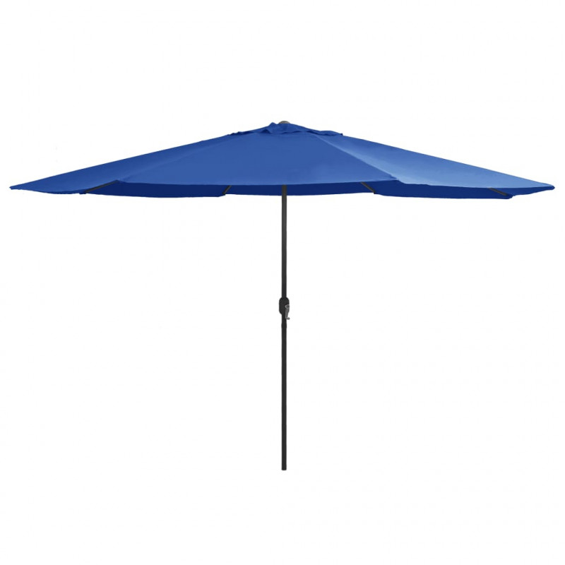 Parasol ogrodowy na metalowym słupku, 390 cm, niebieski